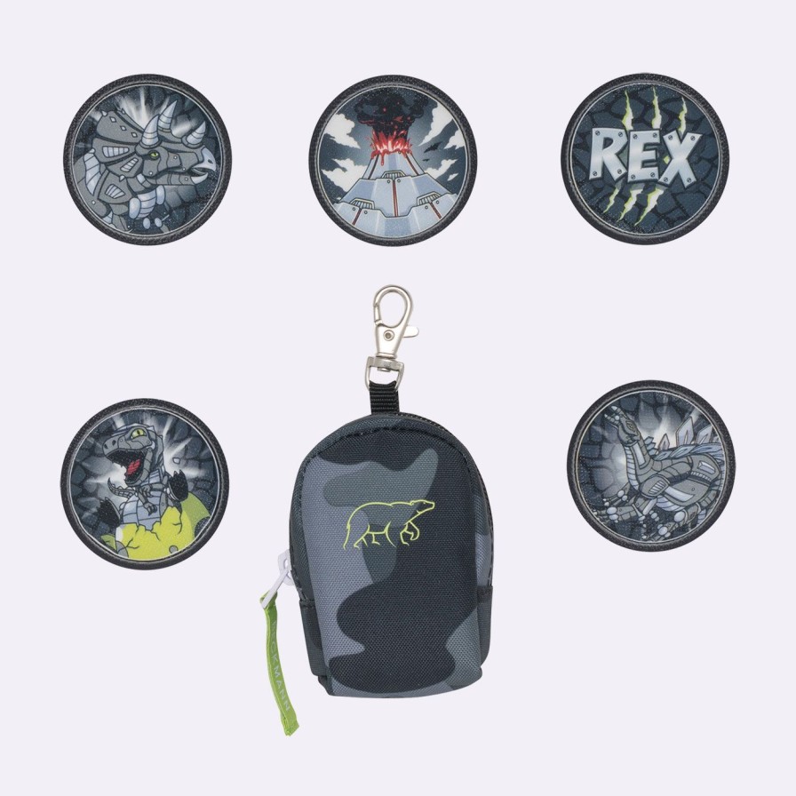 Barneskole Beckmann Tilbehor | Mini-Sekk Med Buttons, Camo Rex