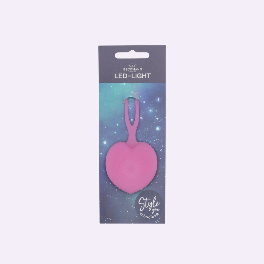 Barneskole Beckmann Tilbehor | B-Seen & Safe Led-Lys, Pink Heart
