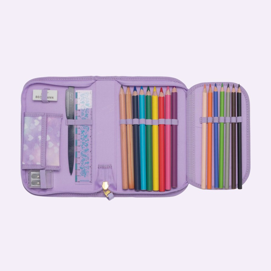 Barneskole Beckmann Pennal | Ettlags Pennal Med Innhold, Unicorn Princess Purple