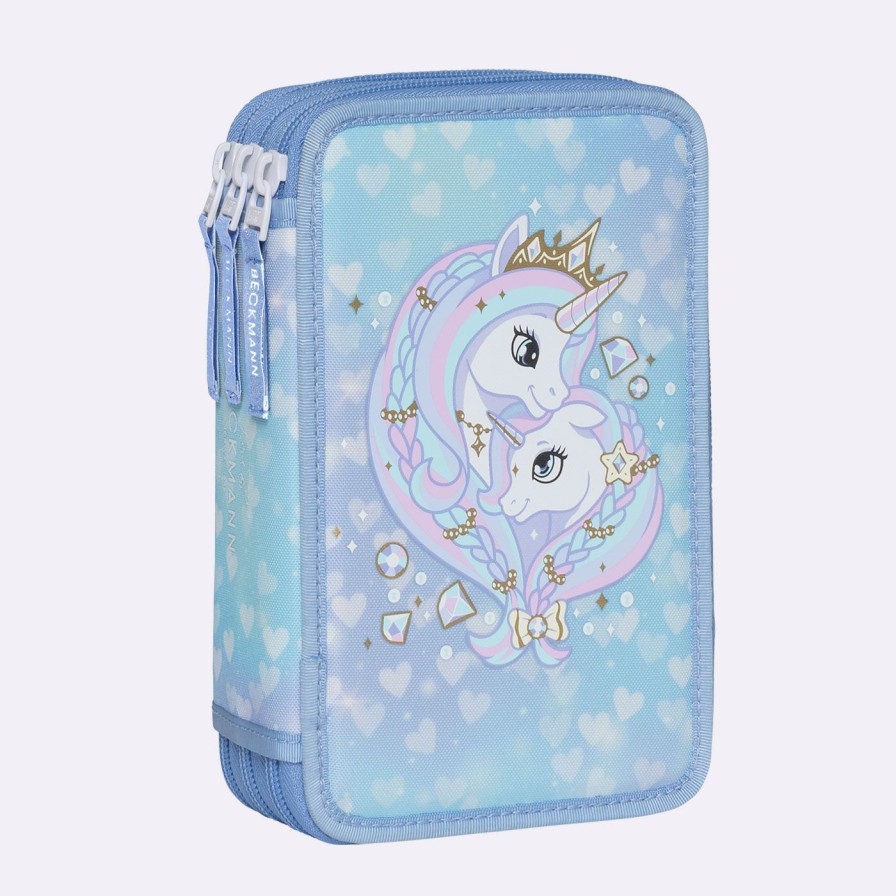 Barneskole Beckmann Pennal | Trelags Pennal Med Innhold, Unicorn Princess Ice Blue