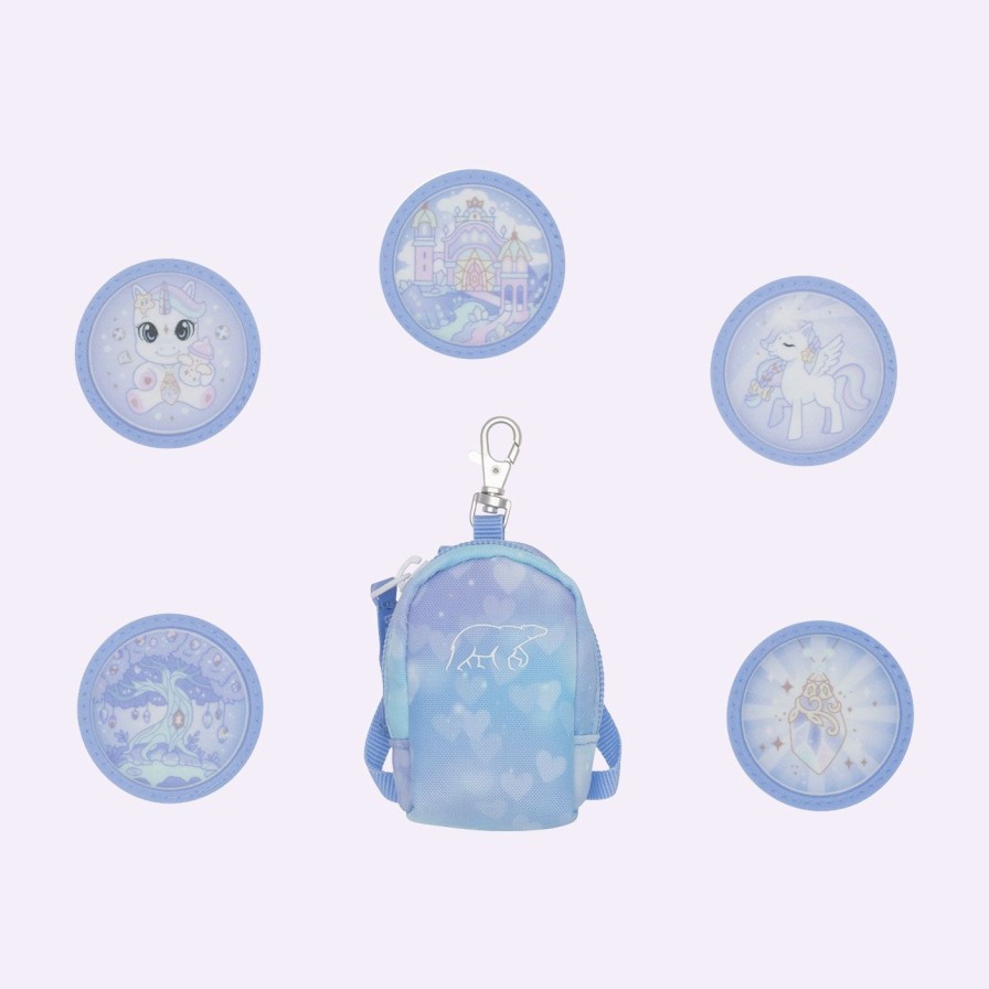 Barneskole Beckmann Tilbehor | Mini-Sekk Med Buttons, Unicorn Princess Ice Blue