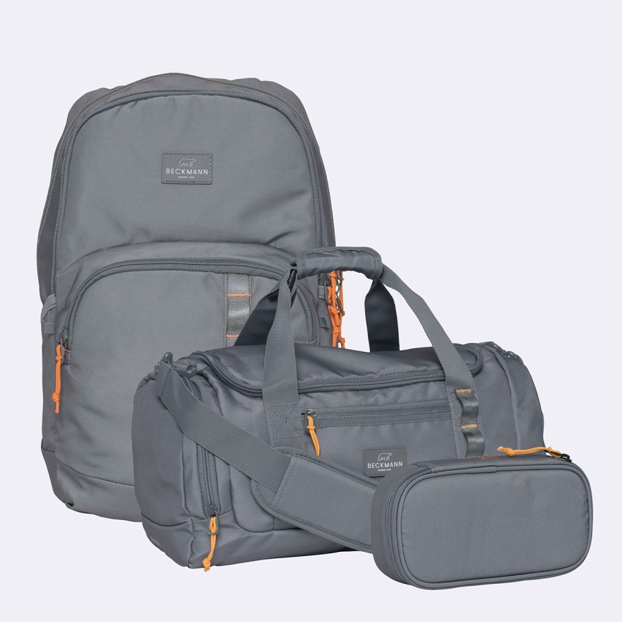 Barneskole Beckmann Skolesekk | Sport Junior Sett, Green Orange