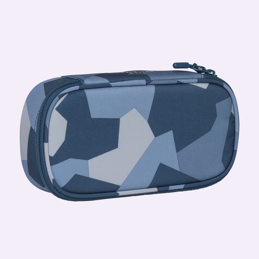 Barneskole Beckmann Tilbehor | Ovalt Pennal Sport Junior, Blue Camo
