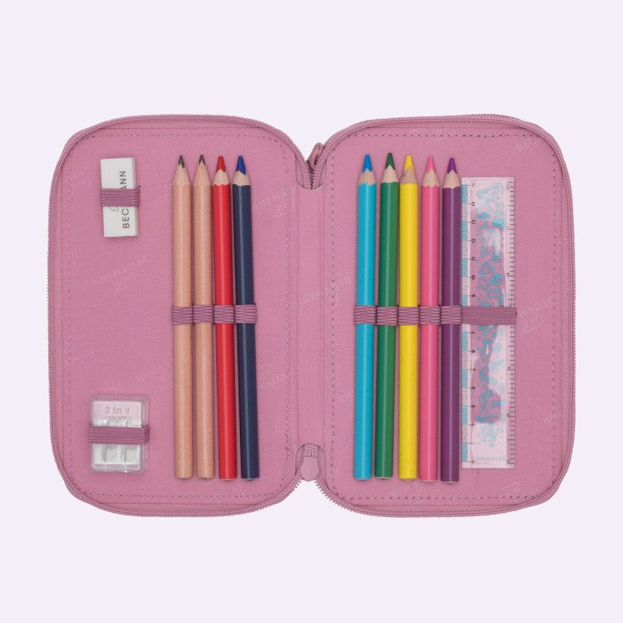 Barneskole Beckmann Pennal | Trelags Pennal Med Innhold, Pink
