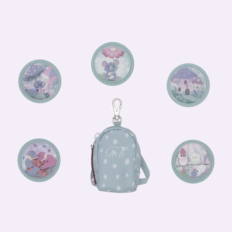 Barneskole Beckmann Tilbehor | Mini-Sekk Med Buttons, Forest Deer Dusty Mint